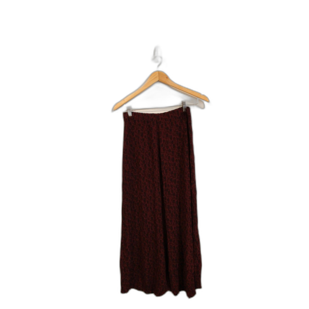 CP Shades burgundy and black design maxi dress crinkle lagen look size small